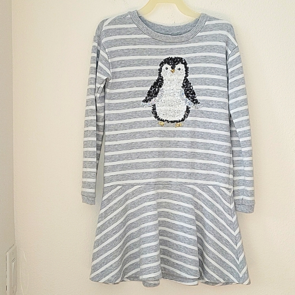 Gymboree Terry Cloth Girls Long Sleeve Dress, M 7/8, EUC